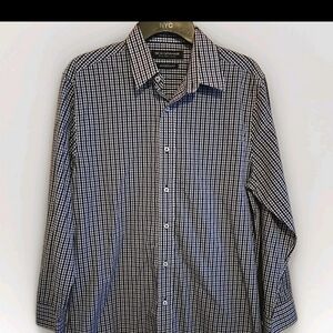 Nick Graham Men's Blue and White Gingham Dress Shirt